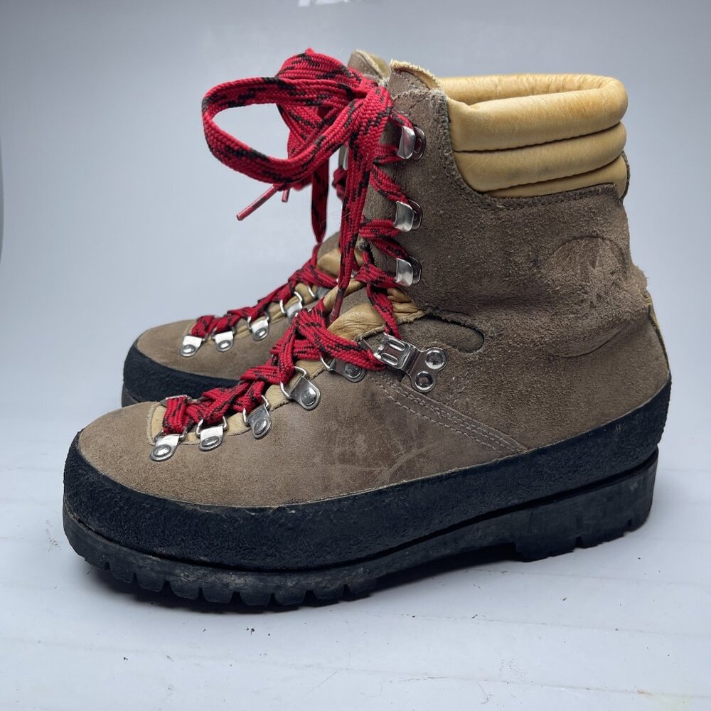 VTG Leather LOWA Mountaineering Hiking Boots Germany Made Women Size 7 US Read*